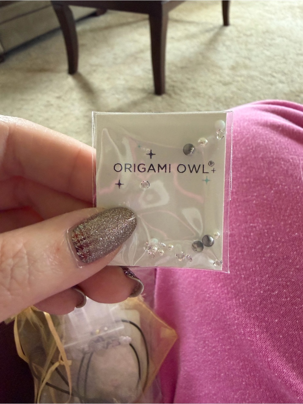 Origami Owl Clear and Silver Crystal Accent Set